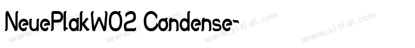 NeuePlakW02 Condense字体转换